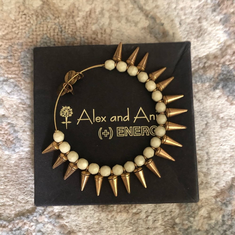 Alex and Ani Spiked Gold Bracelet